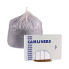 Linear Low Density Industrial Can Liners, 56 Gal, 0.9 Mil, 43" x 47", White, Flat Pack, 100/Carton