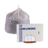 Linear Low Density Industrial Can Liners, 30 Gal, 0.9 Mil, 30" x 36", White, Flat Pack, 100/Carton