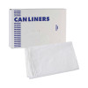 Linear Low Density Industrial Can Liners, 30 Gal, 0.9 Mil, 30" x 36", White, Flat Pack, 100/Carton