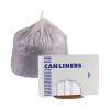 Linear Low Density Industrial Can Liners, 45 Gal, 0.9 Mil, 40" x 46", White, Flat Pack, 100/Carton