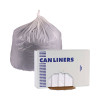 Linear Low Density Industrial Can Liners, 33 Gal, 0.9 Mil, 33" x 39", White, Flat Pack, 100/Carton