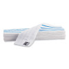Disposable Microfiber Pad, 4.75 x 19, White/Blue Stripe, 50/Pack, 3 Packs/Carton