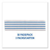 Disposable Microfiber Pad, 4.75 x 19, White/Blue Stripe, 50/Pack, 3 Packs/Carton