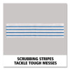 Disposable Microfiber Pad, 4.75 x 19, White/Blue Stripe, 50/Pack, 3 Packs/Carton
