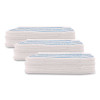 Disposable Microfiber Pad, 4.75 x 19, White/Blue Stripe, 50/Pack, 3 Packs/Carton