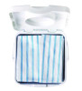 Disposable Microfiber Cleaning Cloths, 12 x 12, White/Blue Stripe, 600/Carton