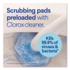 Toiletwand Toilet Cleaning Refills, Toilet Cleaning Scrubbing Pads, Blue/White, 10/Pack, 6 Packs/Carton