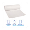 Low-Density Waste Can Liners, 60 Gal, 0.5 Mil, 38" x 58", White, Perforated Roll, 10 Bags/Roll, 10 Rolls/Carton