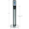 Messenger Cs8 Silver Panel Floor Stand With Dispenser, 1,200 Ml, 15.13 X 16.62 X 52.68, Graphite/Silver