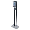 Cs6 Hand Sanitizer Floor Stand With Dispenser, 1,200 Ml, 13.5 X 5 X 28.5, Graphite/Silver