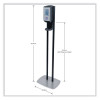Cs6 Hand Sanitizer Floor Stand With Dispenser, 1,200 Ml, 13.5 X 5 X 28.5, Graphite/Silver
