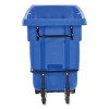 Brute Rotomolded Recycling Tilt Truck, 1 Cu Yd, 1,250 Lb Capacity, Plastic/Steel Frame, Blue