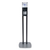 Es8 Hand Sanitizer Floor Stand With Dispenser, 1,200 Ml, 13.5 X 5 X 28.5, Graphite/Silver