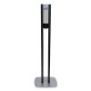 Es8 Hand Sanitizer Floor Stand With Dispenser, 1,200 Ml, 13.5 X 5 X 28.5, Graphite/Silver