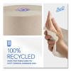Essential 100% Recycled Fiber Hard Roll Towel, 1-Ply, 8" x 700 Ft, 1.5" Core, Brown, 6 Rolls/Carton