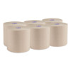Essential 100% Recycled Fiber Hard Roll Towel, 1-Ply, 8" x 700 Ft, 1.5" Core, Brown, 6 Rolls/Carton