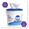 Wettask Customizable Wet Wiping System Bucket, White/Blue, 4/Carton