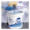 Power Clean Wipers For Disinfectants, Sanitizers,Solvents Wettask Customizable Wet Wipe System, 140/Roll, 6 Rolls/1 Bucket/Ct
