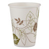 Pathways Paper Hot Cups, Wisesize, 12 Oz, White/Brown, 25/Bag, 20 Bags/Carton