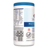 Bleach Germicidal Wipes, 1-Ply, 6.75 x 9, Unscented, White, 70/Canister