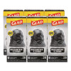 Guaranteed Strong Large Drawstring Trash Bags, Three-Ply, 30 Gal, 1.05 Mil, 30 x 33, Black, 28 Bags/Box, 6 Boxes/Carton