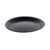 Placesetter Deluxe Laminated Foam Dinnerware, Plate, 10.25" Dia, Black, 540/Carton