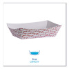 Paper Food Baskets, 6 Oz Capacity, 3.78 x 4.3 x 1.08, Red/White, 1,000/Carton