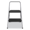 2-Step Folding Steel Step Stool, 200 Lb Capacity, 28.13" Working Height, Cool Gray