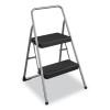 2-Step Folding Steel Step Stool, 200 Lb Capacity, 28.13" Working Height, Cool Gray