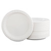 Bare Eco-Forward Clay-Coated Paper Dinnerware, Proplanet Seal, Mediumweight, Plate, 8.5" Dia, White, 125/Pack, 4 Packs/Carton