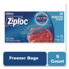 Zipper Freezer Bags, 32 Oz, 6.97" x 7.7", Clear, 38 Bags/Box, 9 Boxes/Carton