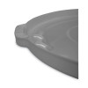 Brute Self-Draining Flat Top Lids For 55 Gal Round Brute Containers, 26.75" Diameter, Gray