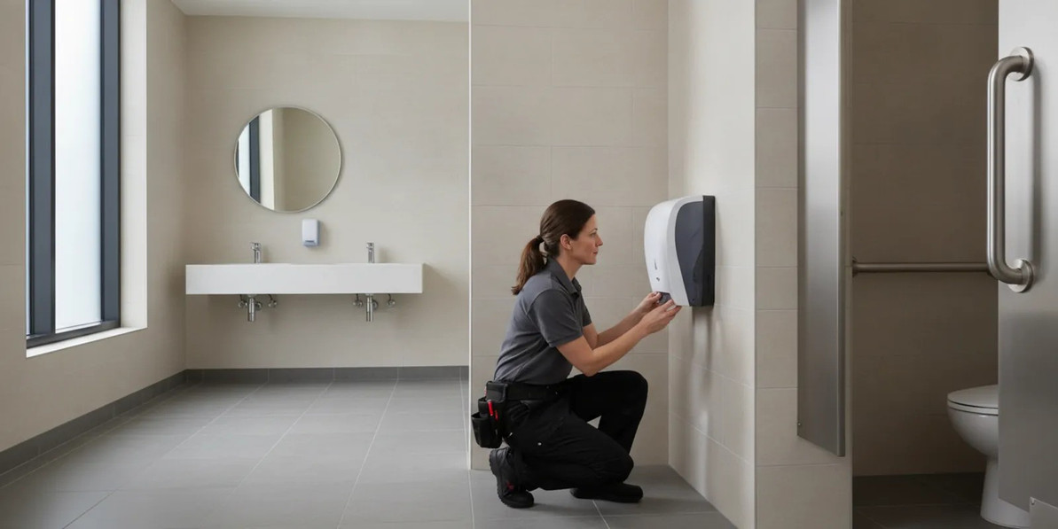 How should facilities plan feminine care products for restrooms?