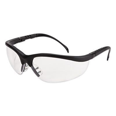Klondike Safety Glasses, Matte Black Half Frame, Clear Dual Lens, 12/Box
