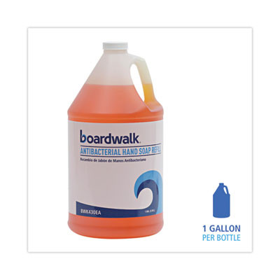 Antibacterial Liquid Soap Refill, Clean Scent, 1 Gal Bottle, 4/Carton