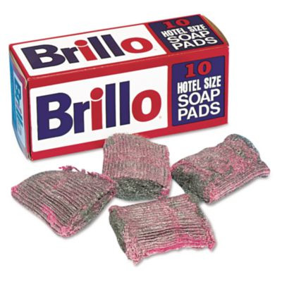 Hotel Size Soap Pad, 4 x 4, Charcoal/Pink, 10 Pads/Pack, 12 Packs/Carton