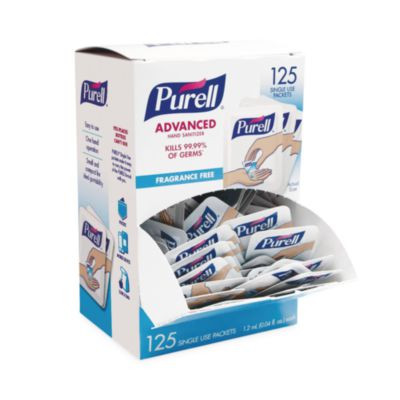 Advanced Hand Sanitizer Single Use, Gel, 1.2 Ml Packet, Fragrance-Free, 125/Box, 12 Box/Carton