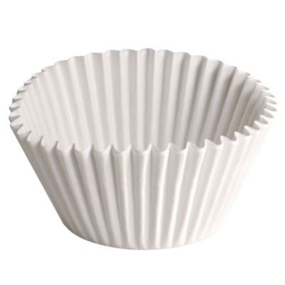 Fluted Bake Cups, 2.25" Diameter x 1.88" h, White, Paper, 500/Pack, 20 Packs/Carton