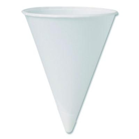 Cone Water Cups, 4 Oz, Paper, White, 200/Bag, 25 Bags/Carton