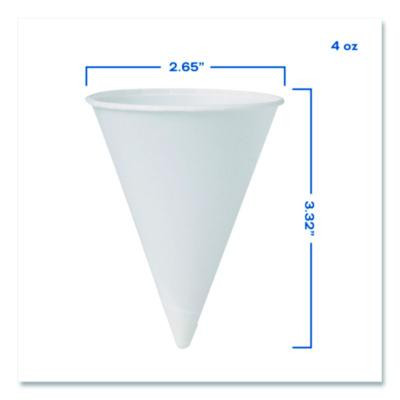Cone Water Cups, Proplanet Seal, 4 Oz, Paper, White, 200/Bag, 25 Bags/Carton