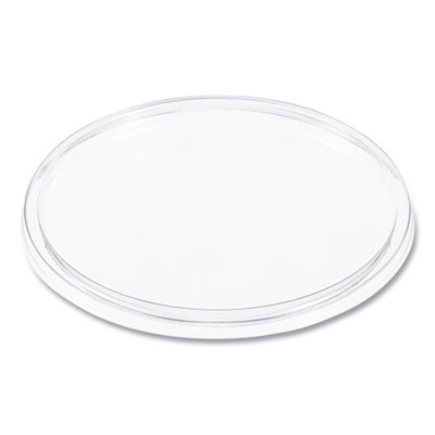 Plastic Lids For Foam Cups, Bowls And Containers, Flat, Not Vented, Fits 6 Oz To 32 Oz, Clear, 100/Sleeve, 10 Sleeves/Carton