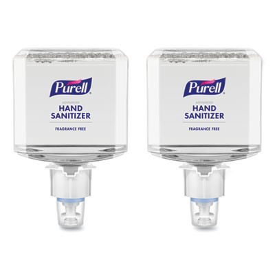 Advanced Hand Sanitizer Gentle And Free Foam, 1,200 Ml Refill, Fragrance-Free, For Es4 Dispensers, 2/Carton