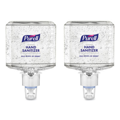 Advanced Hand Sanitizer Gel Refill, 1,200 Ml, Clean Scent, For Es4 Dispensers, 2/Carton