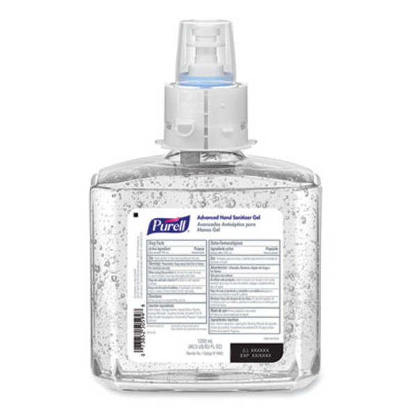 Advanced Hand Sanitizer Gel Refill, 1,200 Ml, Clean Scent, For Es6 Dispensers, 2/Carton