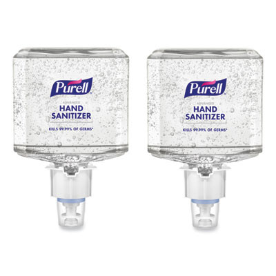Advanced Hand Sanitizer Gel Refill, 1,200 Ml, Clean Scent, For Es6 Dispensers, 2/Carton
