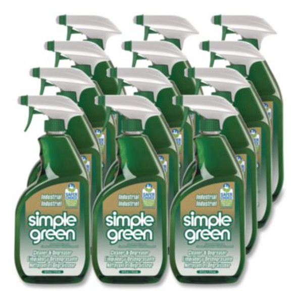 Industrial Cleaner And Degreaser, Concentrated, 24 Oz Spray Bottle, 12/Carton