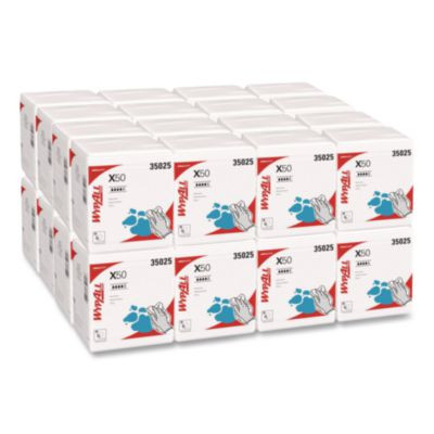 X50 Cloths, 1/4 Fold, 12.5 x 10, White, 26/Pack, 32 Packs/Carton