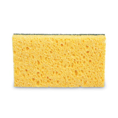Niagara Medium Duty Scrubbing Sponge 74n, 3.6 X 6, 1" Thick, Yellow/Green, 20/Carton