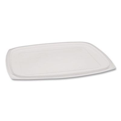 Showcase Deli Container Lid, Flat Lid For 3-Compartment 48/64 Oz Containers, 9 x 7.38 x 0.19, Clear, Plastic, 220/Carton