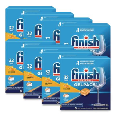 Dish Detergent Gelpacs, Orange Scent, Box Of 32 Gelpacs, 8 Boxes/Carton